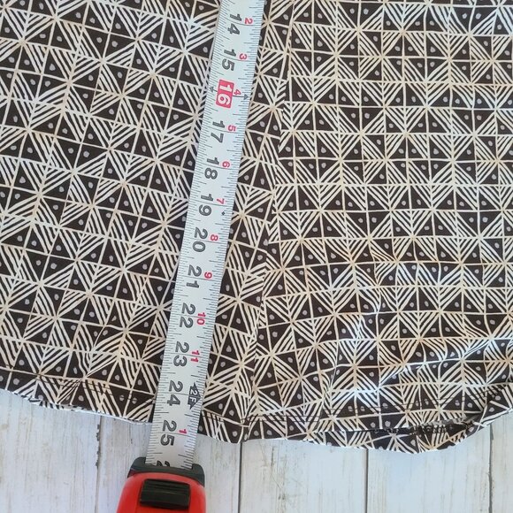 Axcess Liz Claiborne Flowy Skirt Black White Geometric Closet Staple NEW XL - Picture 7 of 7